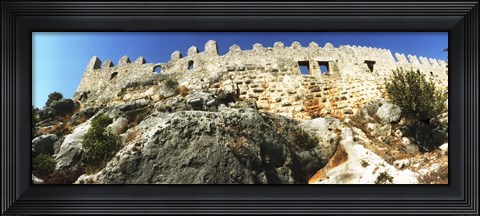 Framed Byzantine castle of Kalekoy, Antalya Province, Turkey Print