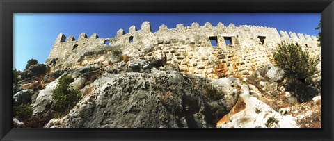 Framed Byzantine castle of Kalekoy, Antalya Province, Turkey Print