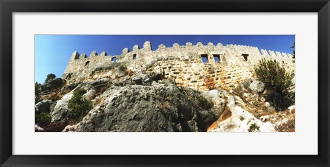 Framed Byzantine castle of Kalekoy, Antalya Province, Turkey Print