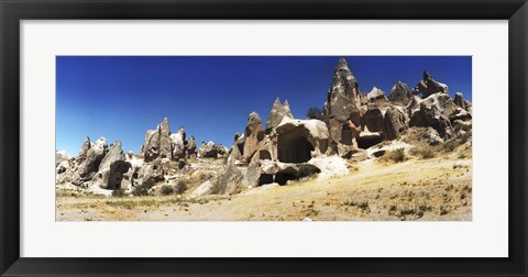 Framed Landscape with the caves and Fairy Chimneys, Cappadocia, Central Anatolia Region, Turkey Print