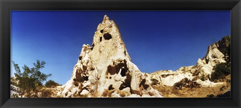 Framed View of caves, Cappadocia, Central Anatolia Region, Turkey Print