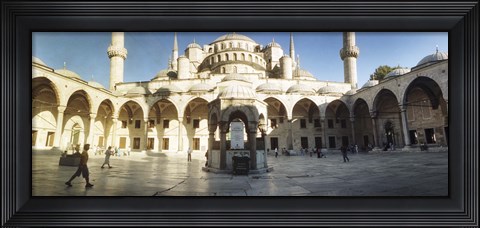 Framed Courtyard of Blue Mosque in Istanbul, Turkey Print