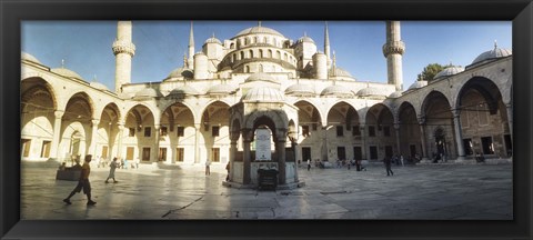 Framed Courtyard of Blue Mosque in Istanbul, Turkey Print