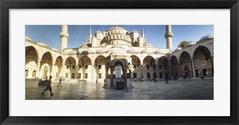 Framed Courtyard of Blue Mosque in Istanbul, Turkey Print