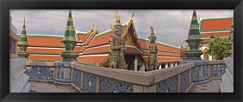 Framed Grand Palace (Phra Borom Maha Ratcha Wang) is a complex of buildings at the heart of Bangkok, Thailand Print