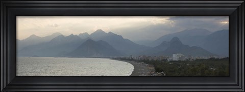 Framed Buildings at the waterfront, Konyaalti Beach, Antalya, Turkey Print