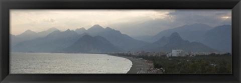 Framed Buildings at the waterfront, Konyaalti Beach, Antalya, Turkey Print