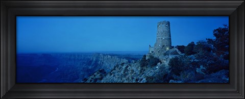 Framed Desert View Watchtower in Blue, Desert Point, Grand Canyon National Park, Arizona Print