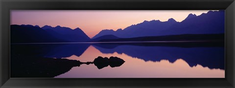 Framed Reflections, Upper Kananaskis Lake, Peter Lougheed Provincial Park, Kananaskis Country, Canadian Rockies, Alberta, Canada Print