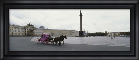Framed General Staff Building, State Hermitage Museum, Winter Palace, Palace Square, St. Petersburg, Russia Print