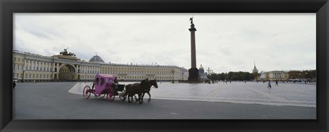 Framed General Staff Building, State Hermitage Museum, Winter Palace, Palace Square, St. Petersburg, Russia Print
