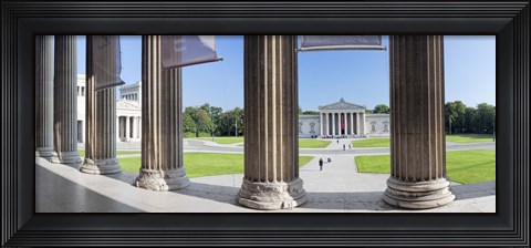 Framed View from Staatliche Antikensammlung to the Propylaeen and Glyptothek, Koenigsplatz, Munich, Bavaria, Germany Print
