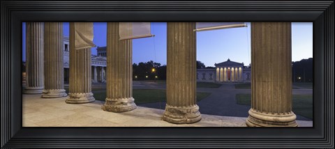 Framed Propylaeen and Glyptothek, Koenigsplatz, Munich, Bavaria, Germany Print