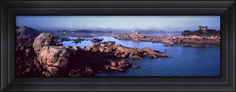 Framed Ploumanac&#39;h Harbour, Cote de Granit Rose, Ploumanach, Perros-Guirec, Cotes-D&#39;Armor, Brittany, France Print