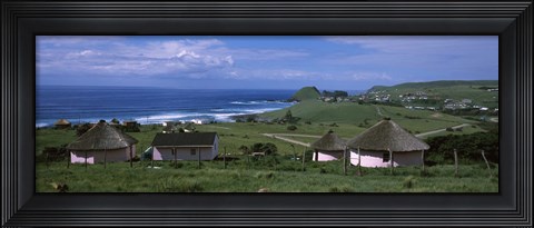 Framed Thatched Rondawel huts, Hole in the Wall, Coffee Bay, Transkei, Wild Coast, Eastern Cape Province, Republic of South Africa Print