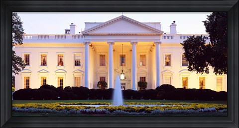 Framed USA, Washington DC, White House, twilight Print