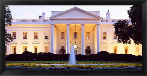 Framed USA, Washington DC, White House, twilight Print