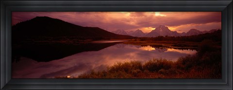 Framed Teton Range, Mountains, Grand Teton National Park, Wyoming, USA Print
