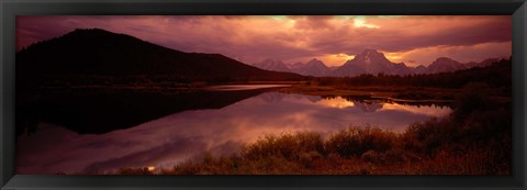 Framed Teton Range, Mountains, Grand Teton National Park, Wyoming, USA Print