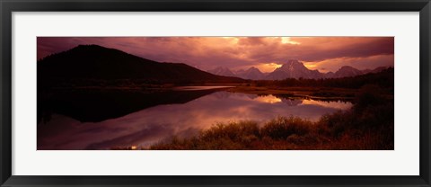 Framed Teton Range, Mountains, Grand Teton National Park, Wyoming, USA Print