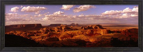 Framed Monument Valley Under Cloudy Sky Print