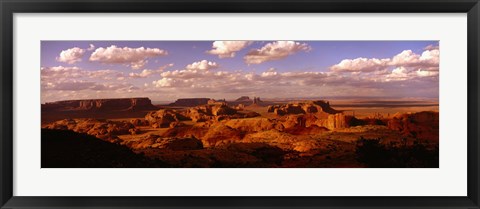 Framed Monument Valley Under Cloudy Sky Print