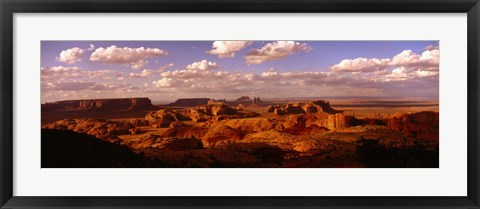 Framed Monument Valley Under Cloudy Sky Print