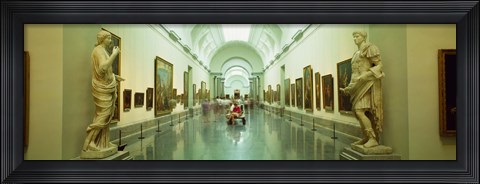 Framed Interior Of Prado Museum, Madrid, Spain Print
