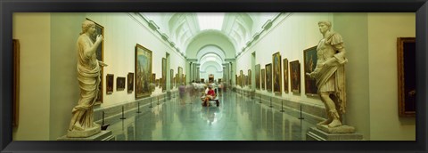 Framed Interior Of Prado Museum, Madrid, Spain Print