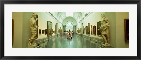 Framed Interior Of Prado Museum, Madrid, Spain Print