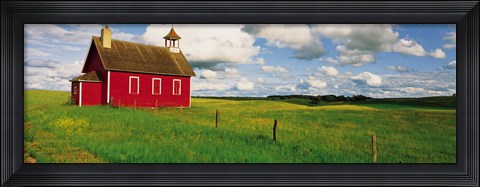 Framed Small Red Schoolhouse, Battle Lake, Minnesota, USA Print