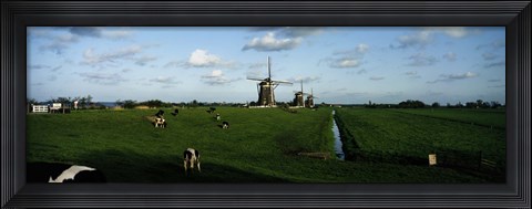 Framed Windmills, Netherlands Print