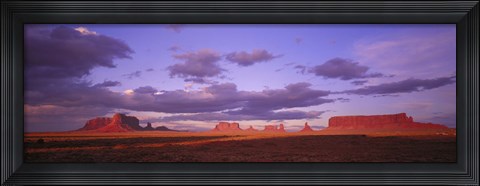 Framed Monument Valley with Purple Sky, Arizona Print