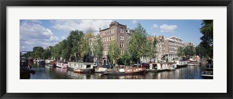 Framed Netherlands, Amsterdam, intersecting channels Print