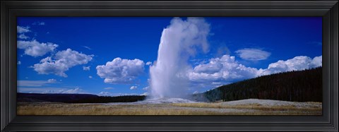 Framed Old Faithful, Yellowstone National Park, Wyoming, USA Print