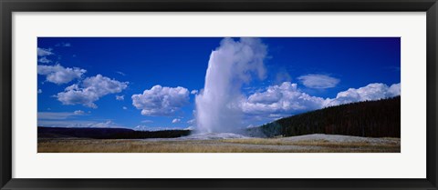 Framed Old Faithful, Yellowstone National Park, Wyoming, USA Print