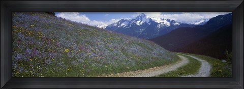 Framed Road Through Hillside, Zillertaler, Austria Print
