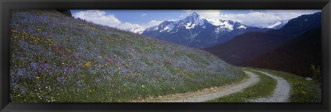 Framed Road Through Hillside, Zillertaler, Austria Print