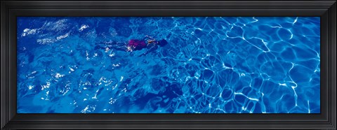 Framed Woman in swimming pool Print