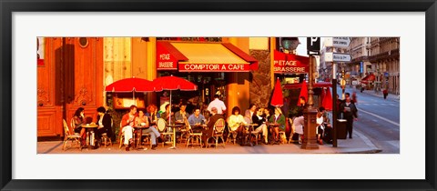 Framed Cafe, Paris, France Print