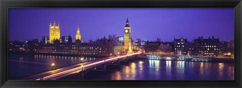 Framed England, London, Parliament, Big Ben Print