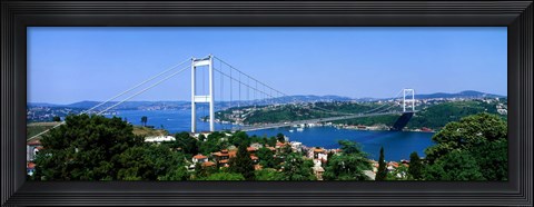 Framed Bosphorus Bridge, Istanbul, Turkey Print