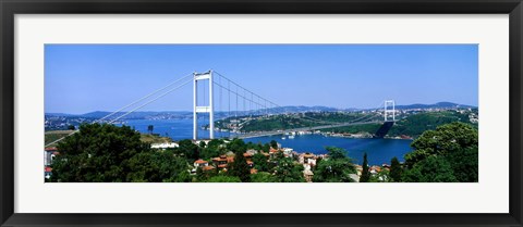 Framed Bosphorus Bridge, Istanbul, Turkey Print