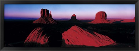 Framed Sunset At Monument Valley Tribal Park, Utah, USA Print