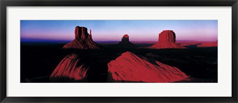 Framed Sunset At Monument Valley Tribal Park, Utah, USA Print