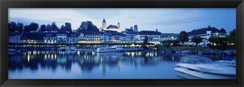 Framed Switzerland, Rapperswil, Lake Zurich Print