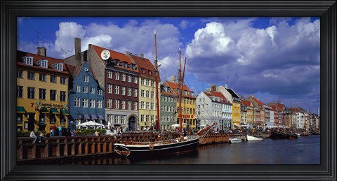 Framed Denmark, Copenhagen, Nyhavn Print