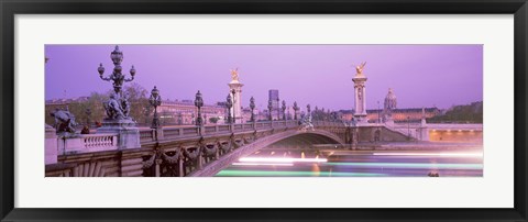 Framed Bridge over a river, Seine River, Paris, France Print