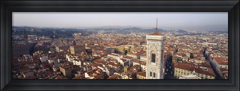 Framed Aerial view of a city, Florence, Tuscany, Italy Print