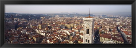 Framed Aerial view of a city, Florence, Tuscany, Italy Print